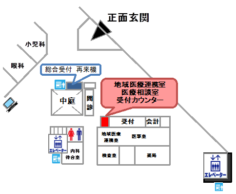 地域医療連携室(医療相談室)案内図